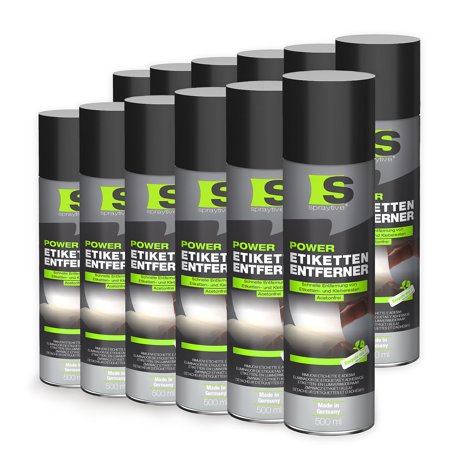 12x BREHMA Etikettenentferner Spray – Kleberentferner 400ml, Aufkleberlöser