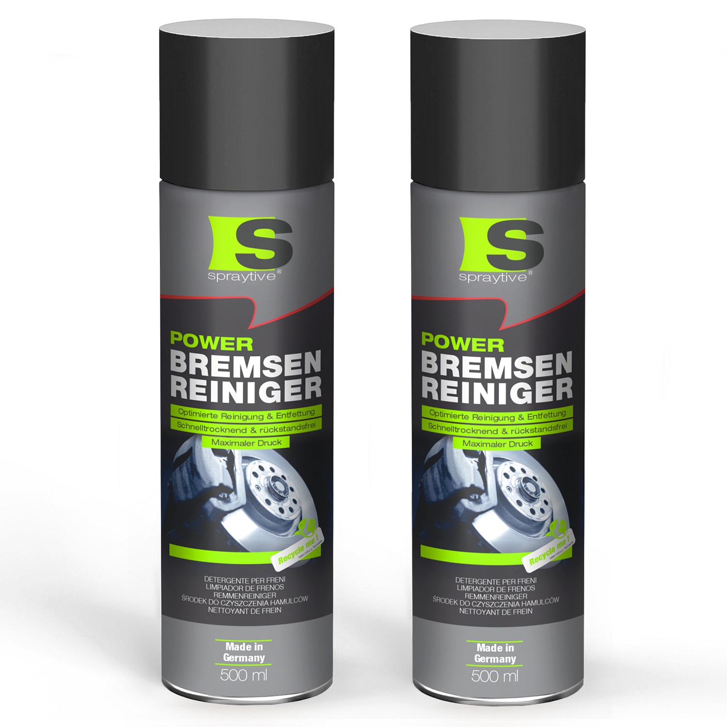2 x 500ml Bremsenreiniger – Hochwirksamer Kaltreiniger, entfernt Schmutz, Öl, Fett und Rost