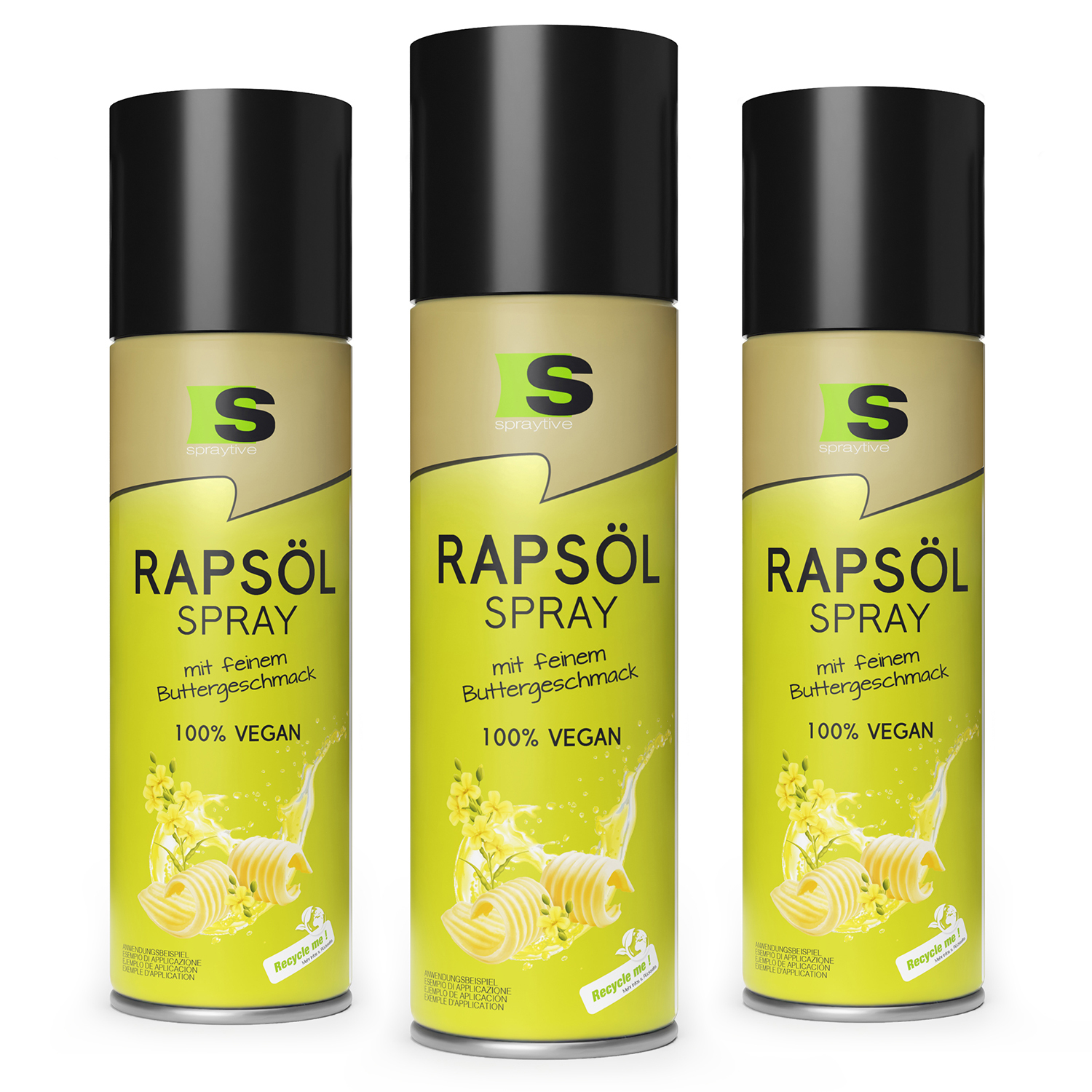 Spraytive Rapsölsprays – 100 % pflanzlich, mit & ohne Buttergeschmack