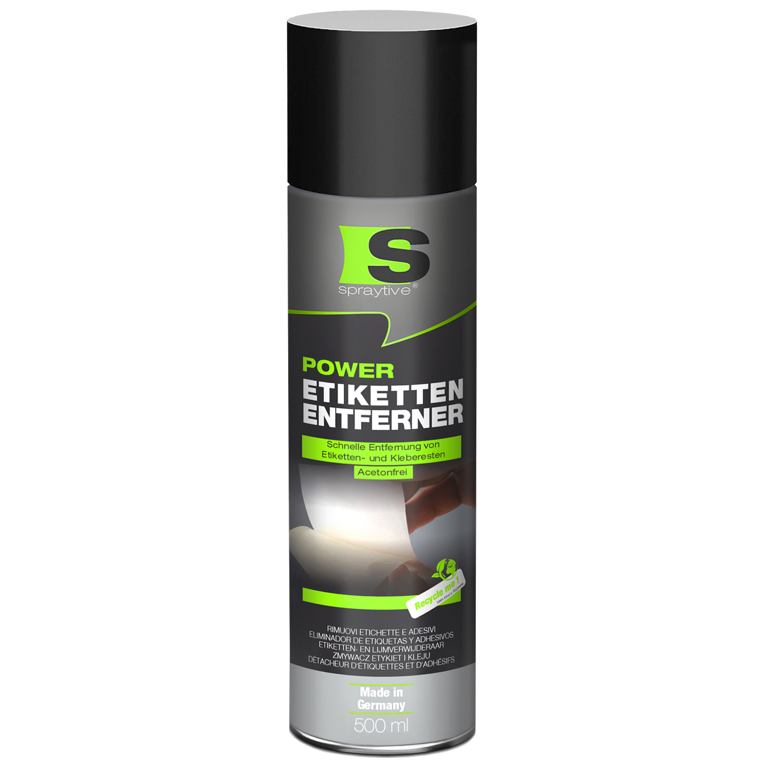 1 x 500ml Power Etikettenentferner (Acetonfrei) – Entfernt Klebereste, Etiketten & Aufkleber rückstandsfrei