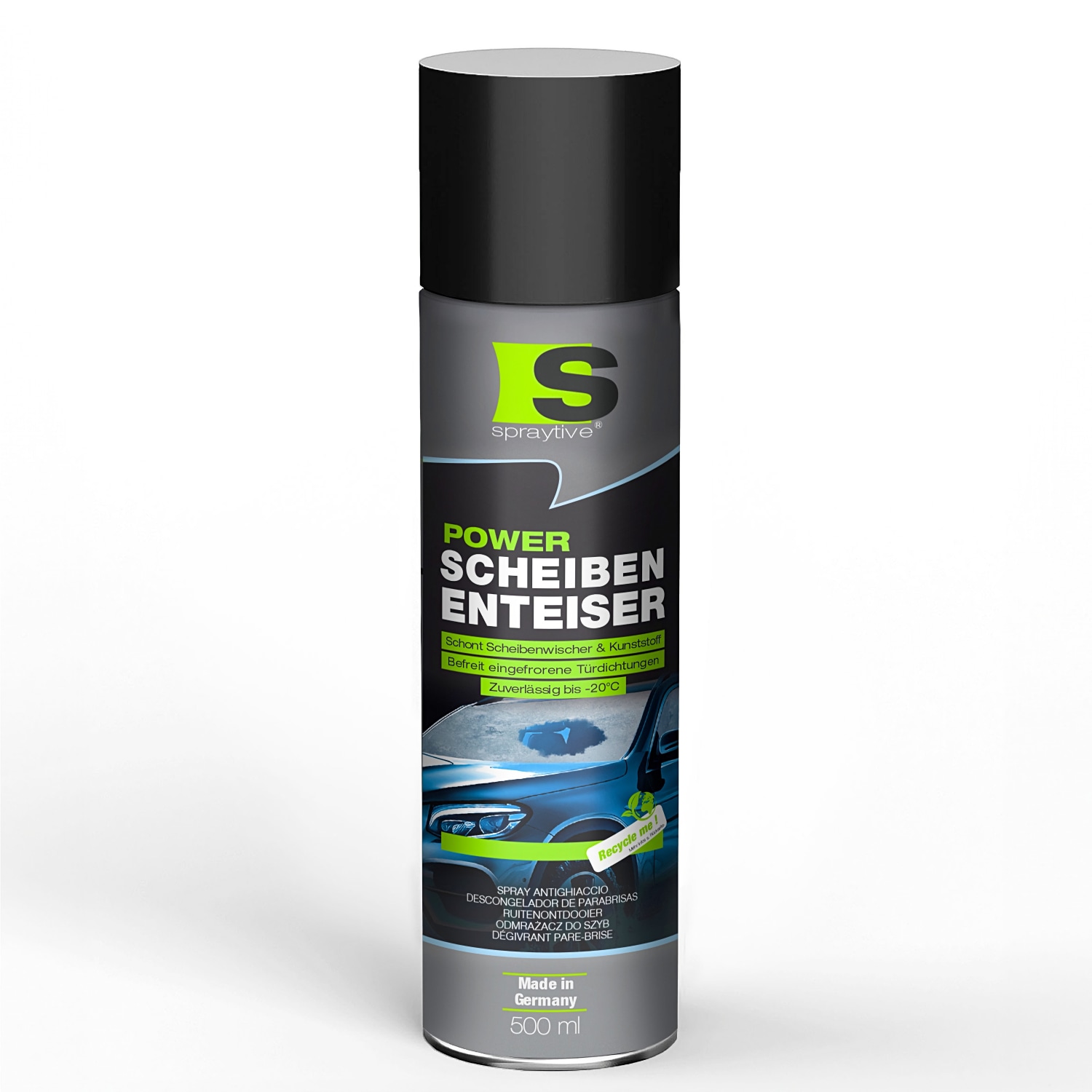 1 x 500ml Power Scheibenenteiser – Eisfrei ohne Kratzen bis -20 °C