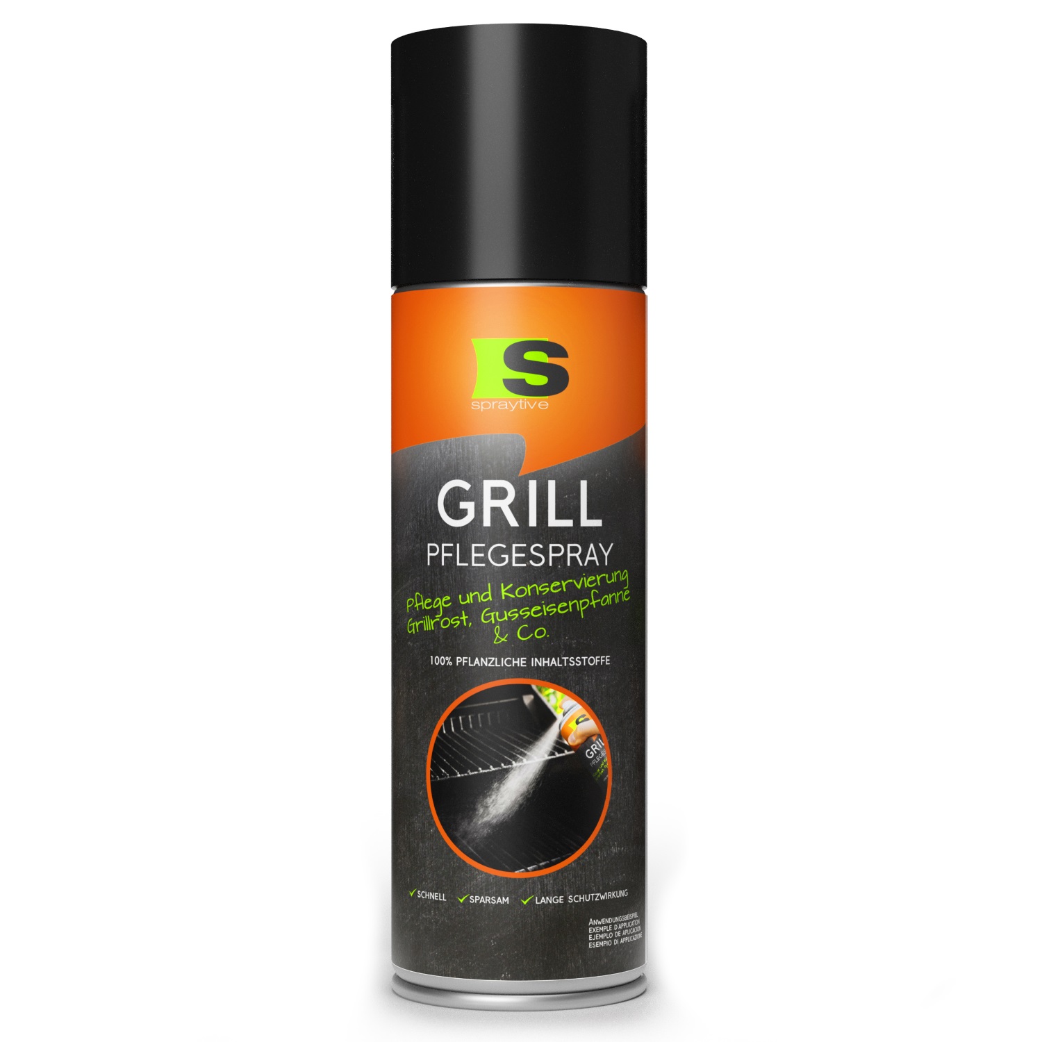 500ml Grill-Pflegespray - Pflegt & Konserviert Grillroste, Pfannen, Gusseisen & Co.