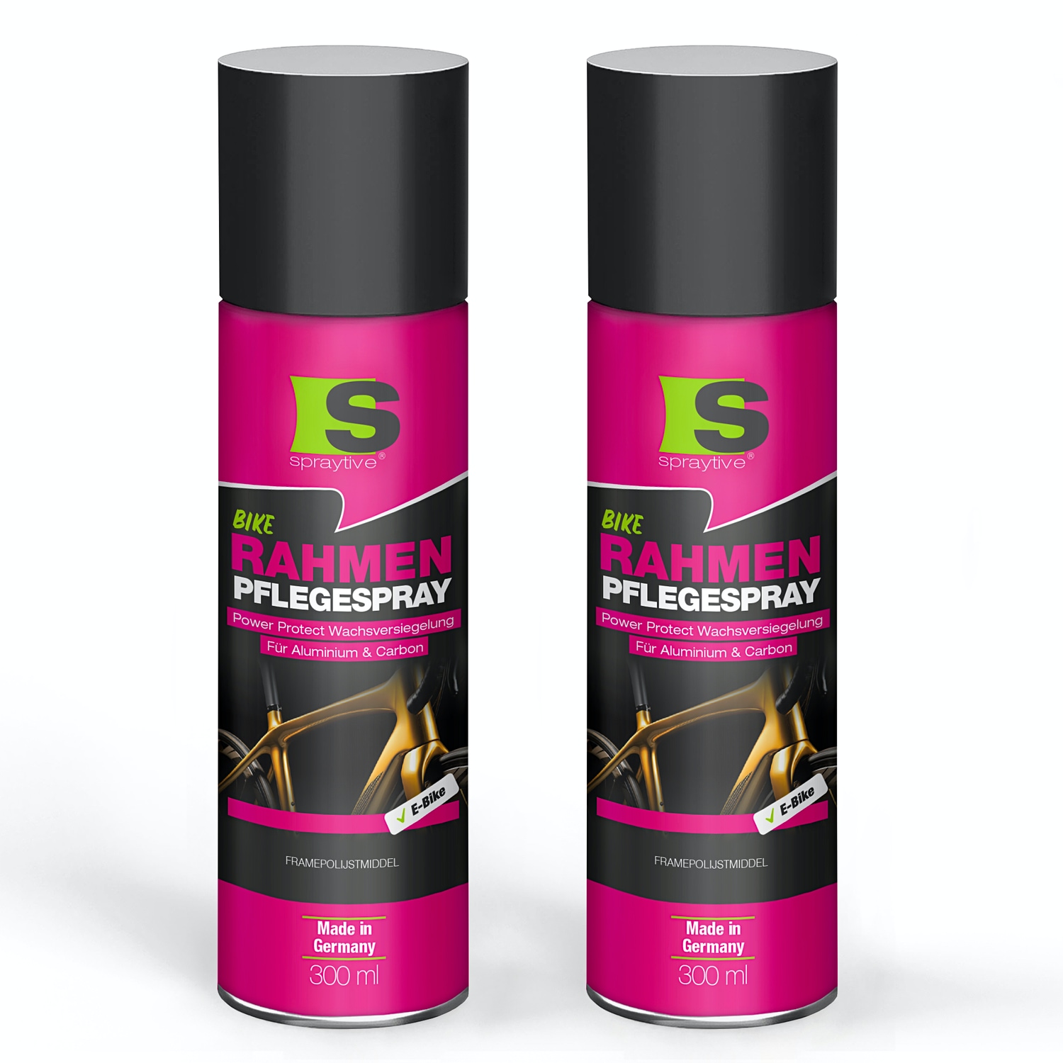 2 × 300ml Bike-Rahmen-Pflegespray – Wachsversiegelung & Schutzfilm für Fahrrad & E-Bike