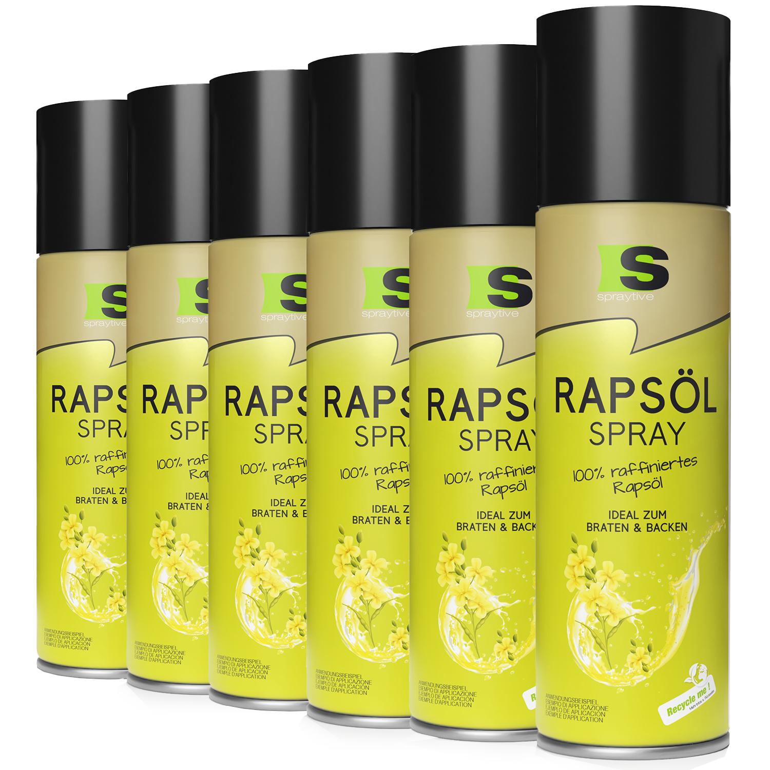 6 X 400ml Raps l Spray Zum Braten Backen Grillen F r Salate ST 6-x-400ml-raps-l-spray-zum-braten-backen-grillen-f-r-salate-st