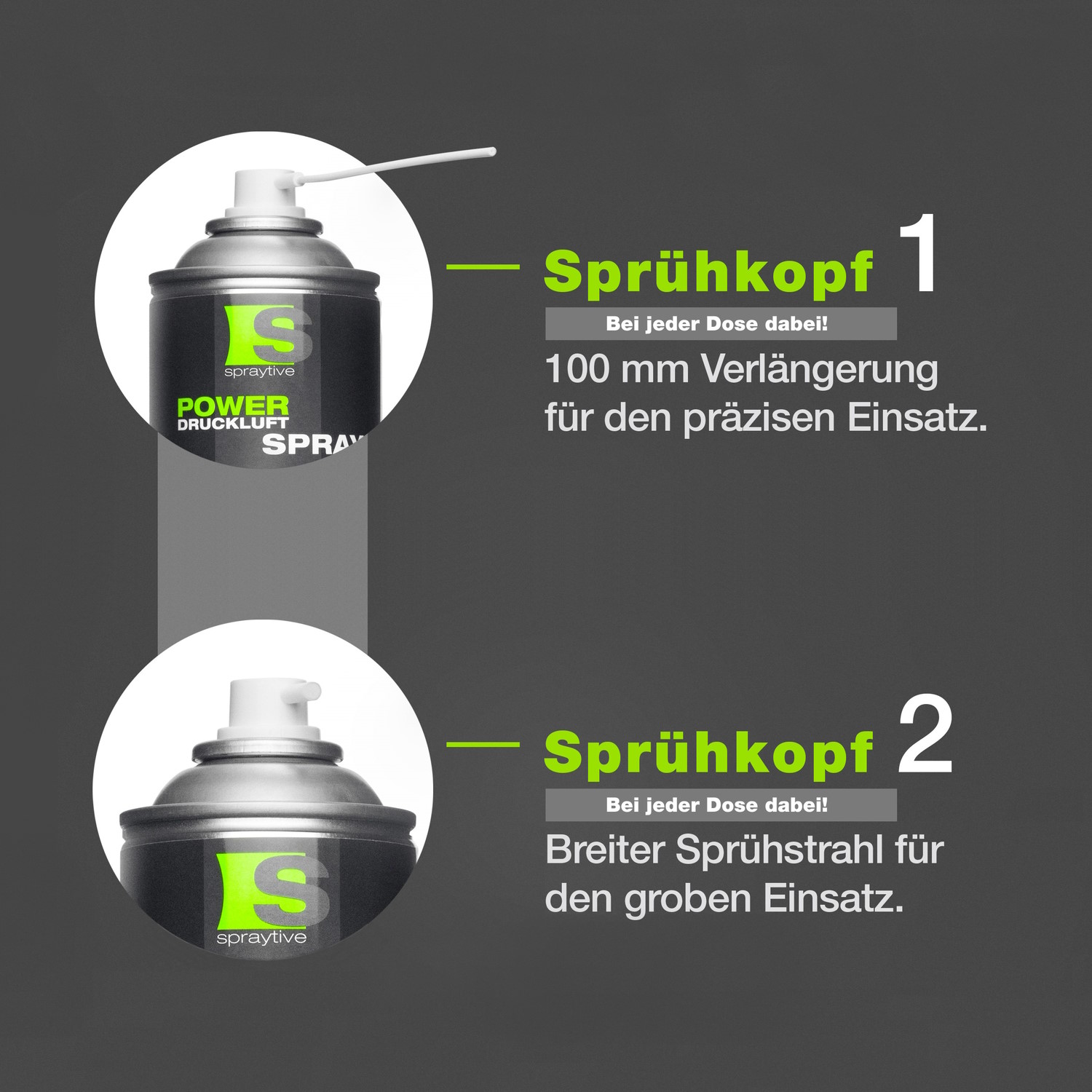 2 x 400ml Druckluftspray - Druckluftreiniger / Luftdruckspray für Tastatur, PC & Co.